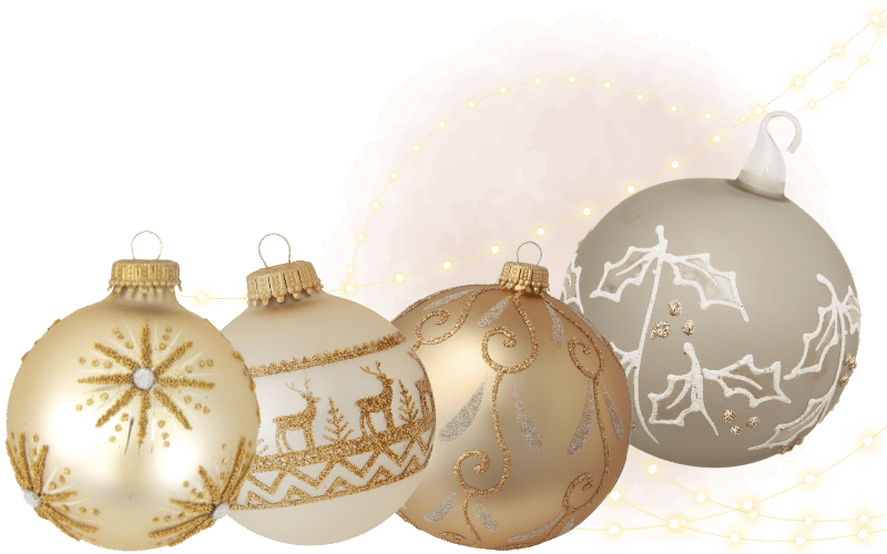 Goldener Christbaumschmuck von Krebs Glas Lauscha