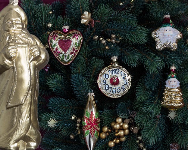 Christbaumschmuck & Weihnachtsdekoration aus Thüringen, Krebs Glas Lauscha